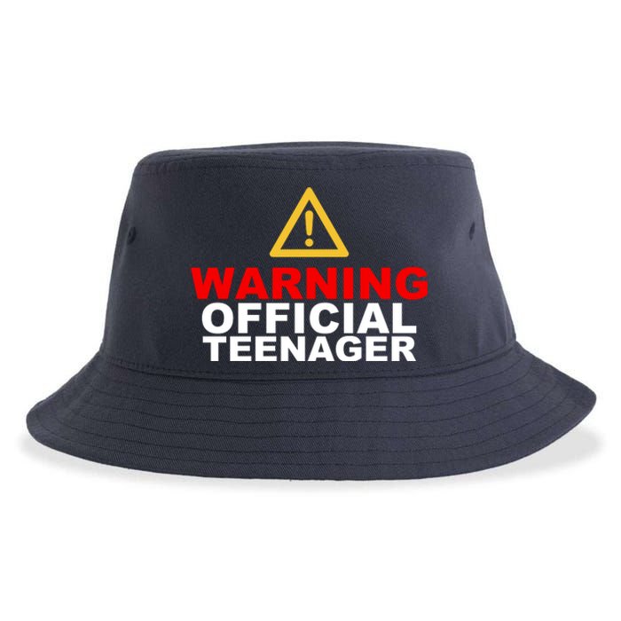 Warning Official Teenager 13th Birthday Sustainable Bucket Hat