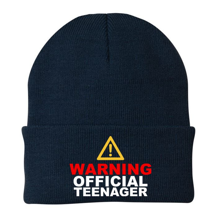 Warning Official Teenager 13th Birthday Knit Cap Winter Beanie