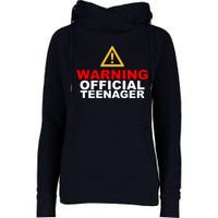 Warning Official Teenager 13th Birthday Womens Funnel Neck Pullover Hood