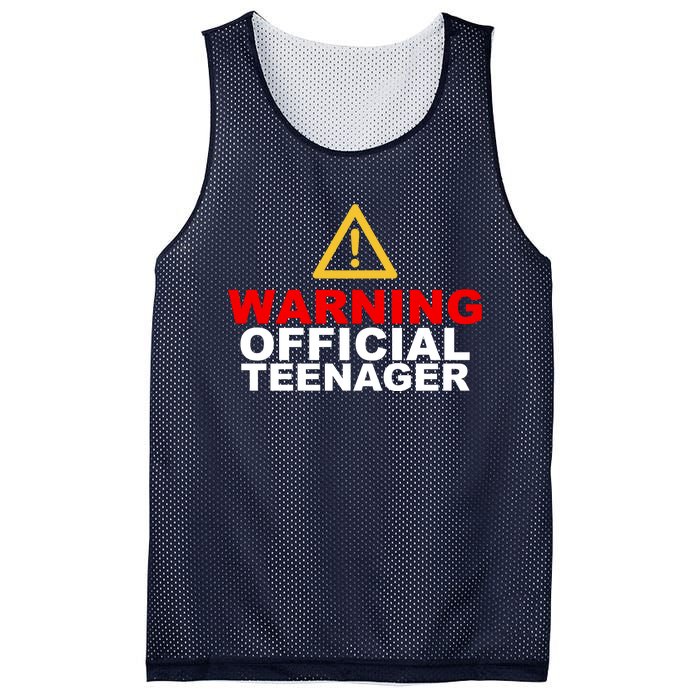 Warning Official Teenager 13th Birthday Mesh Reversible Basketball Jersey Tank