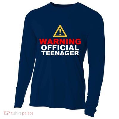 Warning Official Teenager 13th Birthday Cooling Performance Long Sleeve Crew