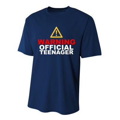 Warning Official Teenager 13th Birthday Performance Sprint T-Shirt