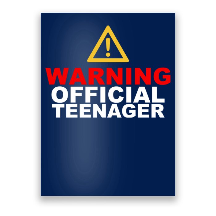 Warning Official Teenager 13th Birthday Poster