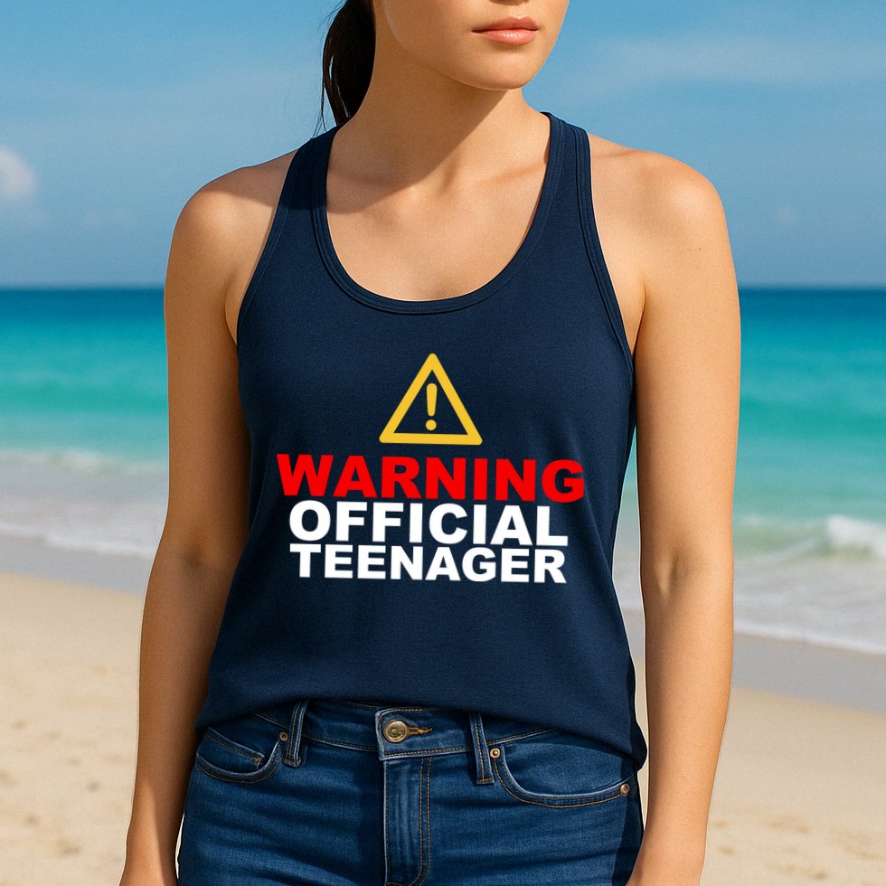 Warning Official Teenager 13th Birthday Womens Tank Top