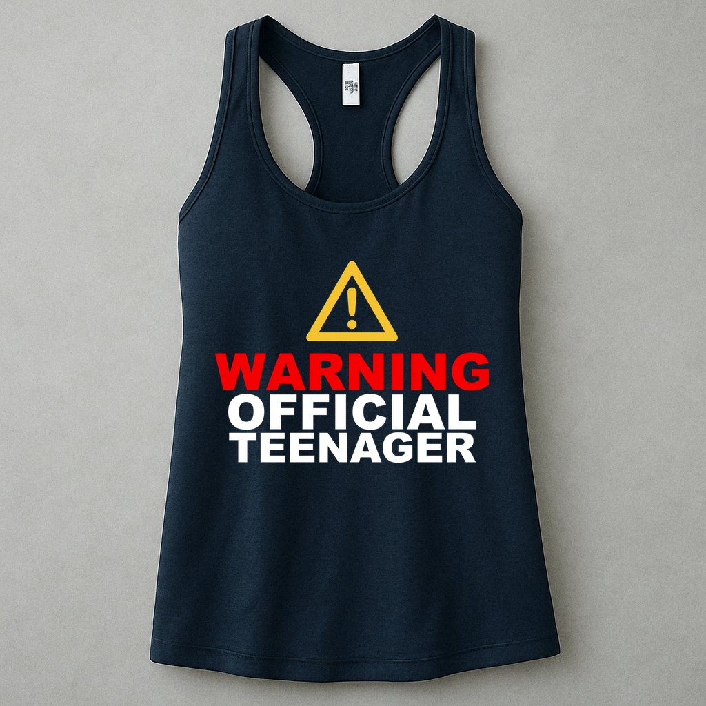 Warning Official Teenager 13th Birthday Womens Tank Top