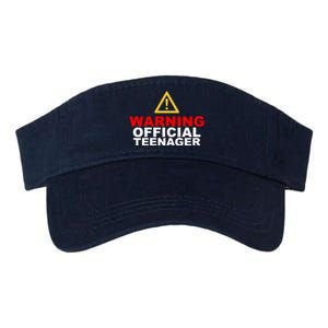 Warning Official Teenager 13th Birthday Valucap Bio-Washed Visor