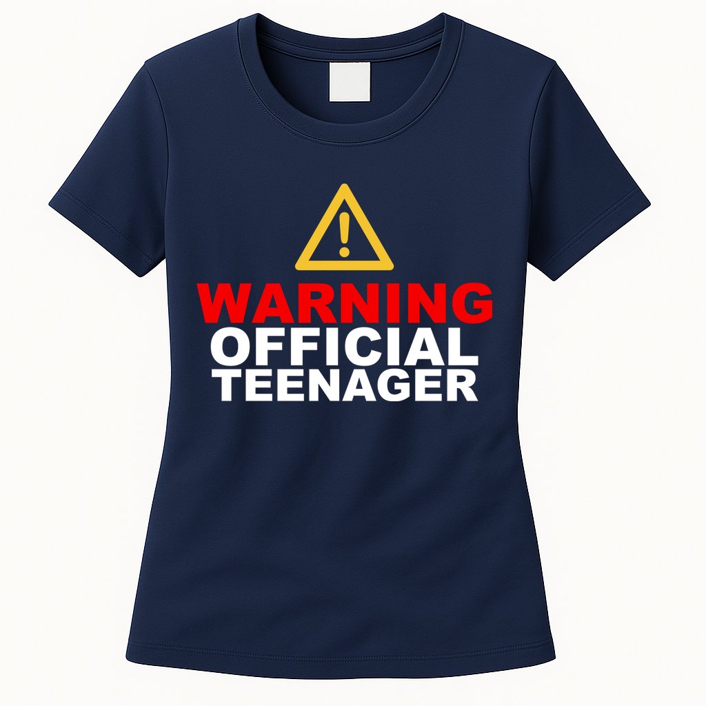 Warning Official Teenager 13th Birthday Womens T-Shirt