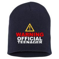 Warning Official Teenager 13th Birthday Short Acrylic Beanie