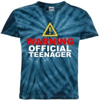 Warning Official Teenager 13th Birthday Kids Tie-Dye T-Shirt