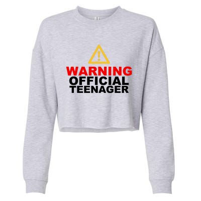 Warning Official Teenager 13th Birthday Cropped Pullover Crew