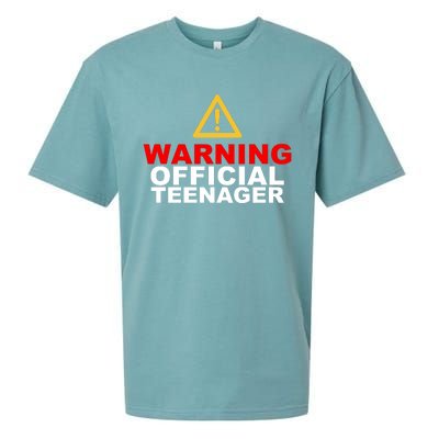 Warning Official Teenager 13th Birthday Sueded Cloud Jersey T-Shirt