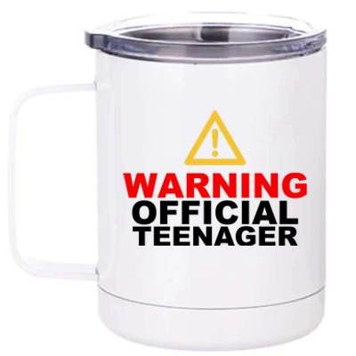 Warning Official Teenager 13th Birthday 12 oz Stainless Steel Tumbler Cup