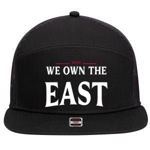 We Own The East 2024 7 Panel Mesh Trucker Snapback Hat