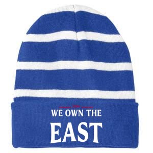 We Own The East 2024 Striped Beanie with Solid Band