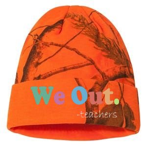 We Out Teachers End Of School Year Happy Last Day Of School Kati Licensed 12" Camo Beanie