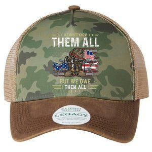 We Owe Them All Partiotic Veterans Day Memorial Day Legacy Tie Dye Trucker Hat