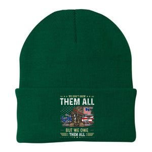 We Owe Them All Partiotic Veterans Day Memorial Day Knit Cap Winter Beanie