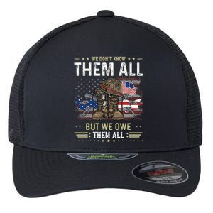 We Owe Them All Partiotic Veterans Day Memorial Day Flexfit Unipanel Trucker Cap