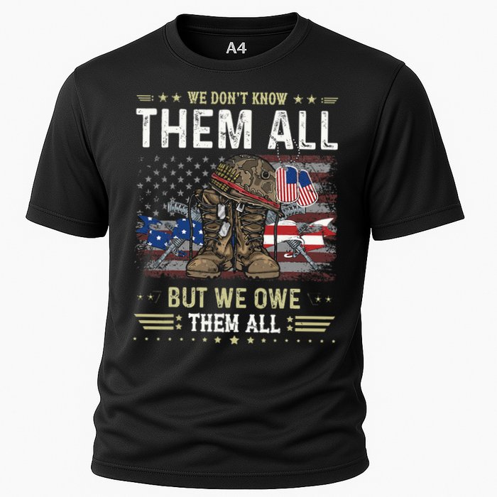 We Owe Them All Partiotic Veterans Day Memorial Day Cooling Performance Crew T-Shirt