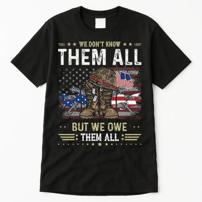We Owe Them All Partiotic Veterans Day Memorial Day Tall T-Shirt