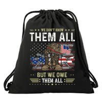 We Owe Them All Partiotic Veterans Day Memorial Day Drawstring Bag