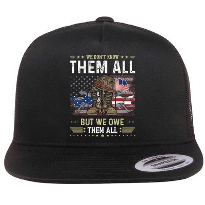 We Owe Them All Partiotic Veterans Day Memorial Day Flatbill Hat