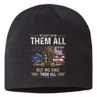 We Owe Them All Partiotic Veterans Day Memorial Day Sustainable Beanie