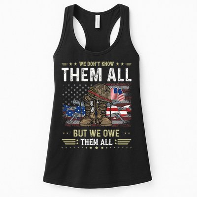 We Owe Them All Partiotic Veterans Day Memorial Day Womens Tank Top