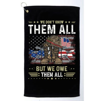 We Owe Them All Partiotic Veterans Day Memorial Day Golf Towel