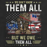 We Owe Them All Partiotic Veterans Day Memorial Day Golf Towel