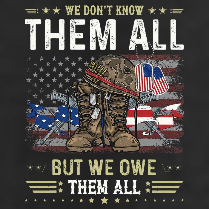 We Owe Them All Partiotic Veterans Day Memorial Day Golf Towel