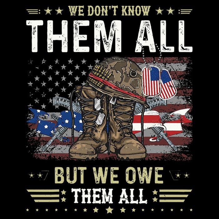 We Owe Them All Partiotic Veterans Day Memorial Day Zip Tote Bag