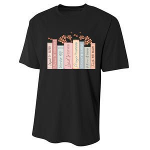 Women Of The Bible Floral Books Christian Jesus Performance Sprint T-Shirt