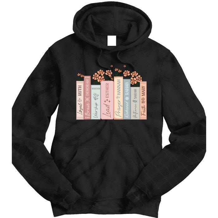 Women Of The Bible Floral Books Christian Jesus Tie Dye Hoodie