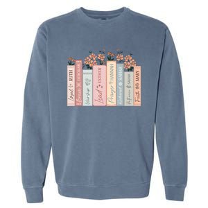 Women Of The Bible Floral Books Christian Jesus Garment-Dyed Sweatshirt