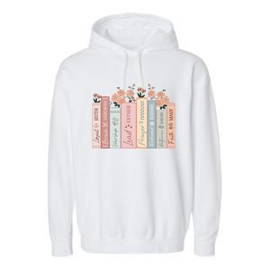 Women Of The Bible Floral Books Christian Jesus Garment-Dyed Fleece Hoodie