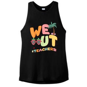 We Out Teachers End Of School Year Happy Last Day Of School Ladies PosiCharge Tri-Blend Wicking Tank