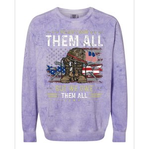 We Owe Them All Partiotic Veterans Day Colorblast Crewneck Sweatshirt