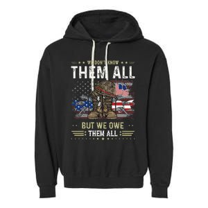 We Owe Them All Partiotic Veterans Day Garment-Dyed Fleece Hoodie