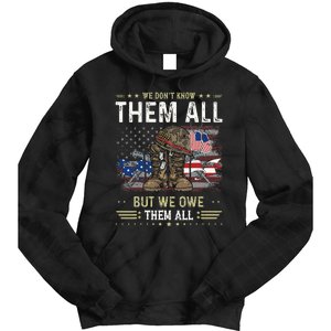 We Owe Them All Partiotic Veterans Day Tie Dye Hoodie