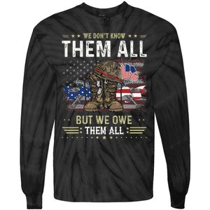 We Owe Them All Partiotic Veterans Day Tie-Dye Long Sleeve Shirt