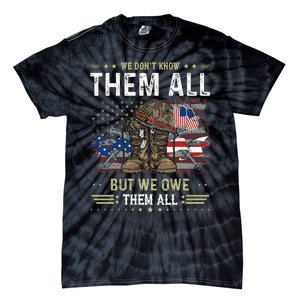 We Owe Them All Partiotic Veterans Day Tie-Dye T-Shirt