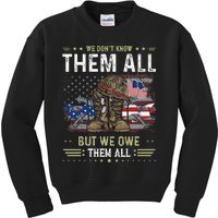 We Owe Them All Partiotic Veterans Day Kids Sweatshirt