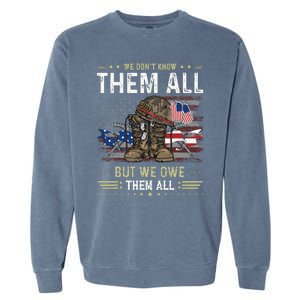 We Owe Them All Partiotic Veterans Day Garment-Dyed Sweatshirt