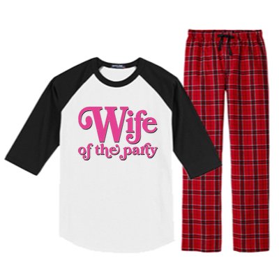 Wife Of The Party Bachelorette Bride Raglan Sleeve Pajama Set