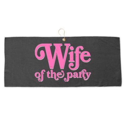 Wife Of The Party Bachelorette Bride Large Microfiber Waffle Golf Towel