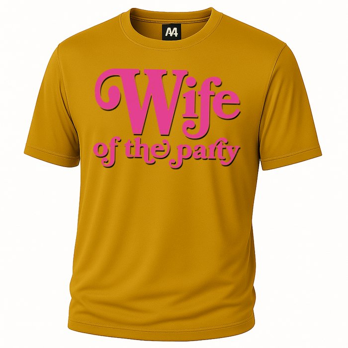 Wife Of The Party Bachelorette Bride Cooling Performance Crew T-Shirt