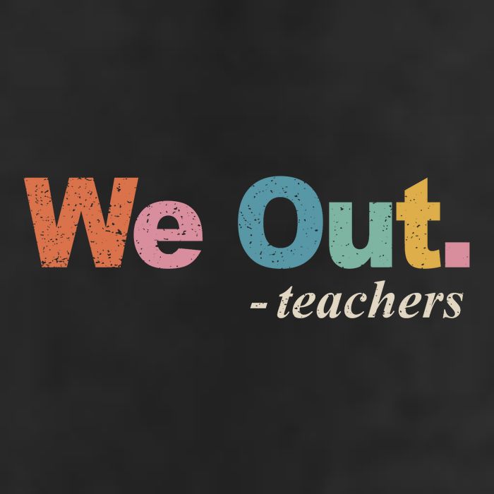 We Out Teachers Teacher Last Day Of School End Year Retro Adult Drive Performance Visor