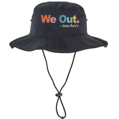 We Out Teachers Teacher Last Day Of School End Year Retro Bucket Hat