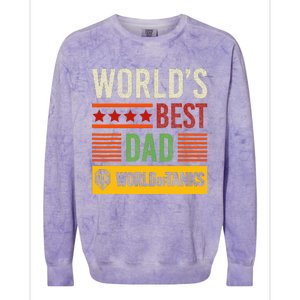 World Of Tanks Father Day Worlds Best Dad Colorblast Crewneck Sweatshirt